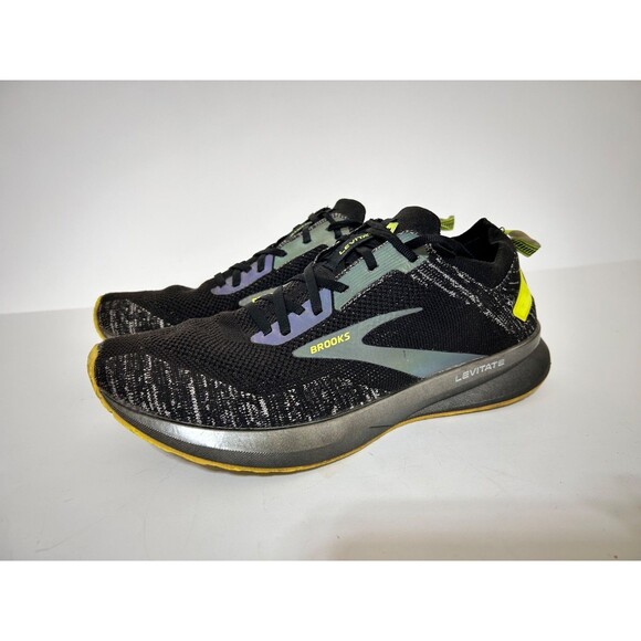 Brooks Levitate 4 Mens size 10.5 EU 44.5 Running Shoes Black‎ Neon main image 7